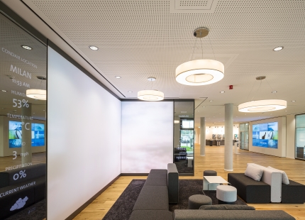 Condair climatic conditions displayed in waiting area Condair climatic conditions displayed in waiting area